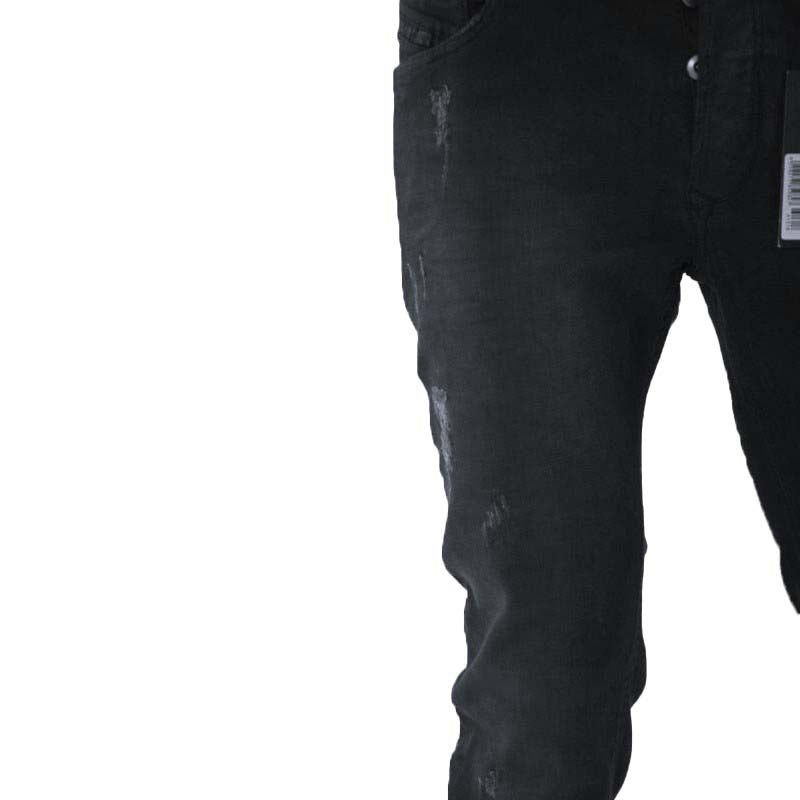 DIESEL SLEENKER 0685N Mens Jeans Distressed Stretch Slim Skinny Black Pants