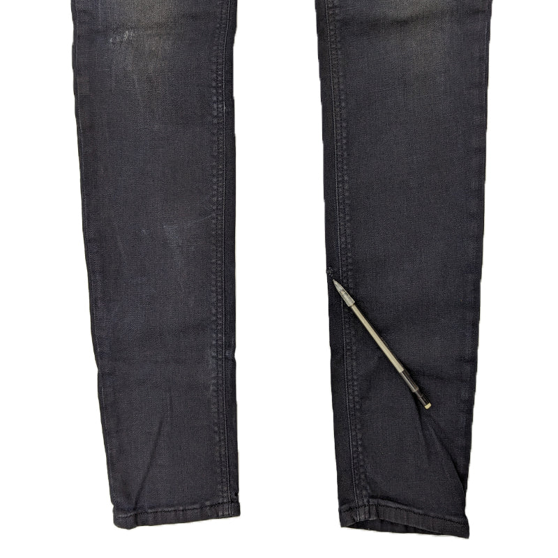 DIESEL SLEENKER 0685N Mens Jeans Distressed Stretch Slim Skinny Black Pants