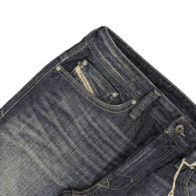 DIESEL THANAZ 0RZ31 Mens Denim Jeans Tapered Leg Casual Cotton Pants Dark Blue
