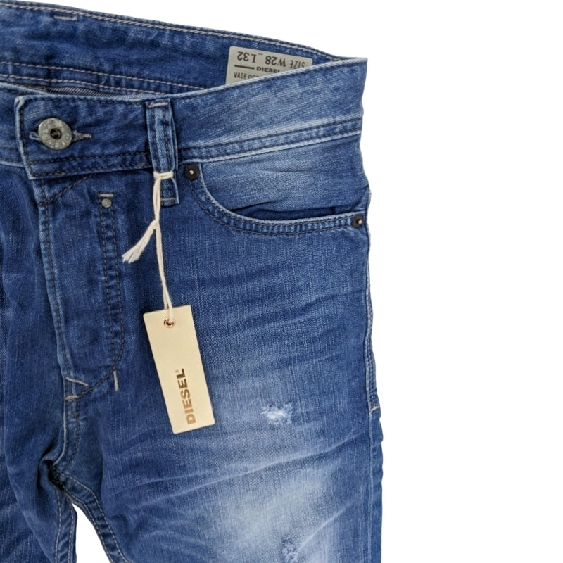 DIESEL SAFADO 0830W Mens Denim Jeans Regular Slim Fit Straight Leg Casual Pants