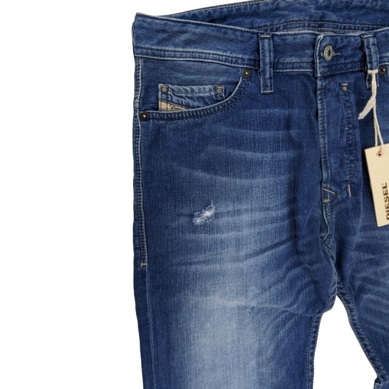 DIESEL SAFADO 0830W Mens Denim Jeans Regular Slim Fit Straight Leg Casual Pants