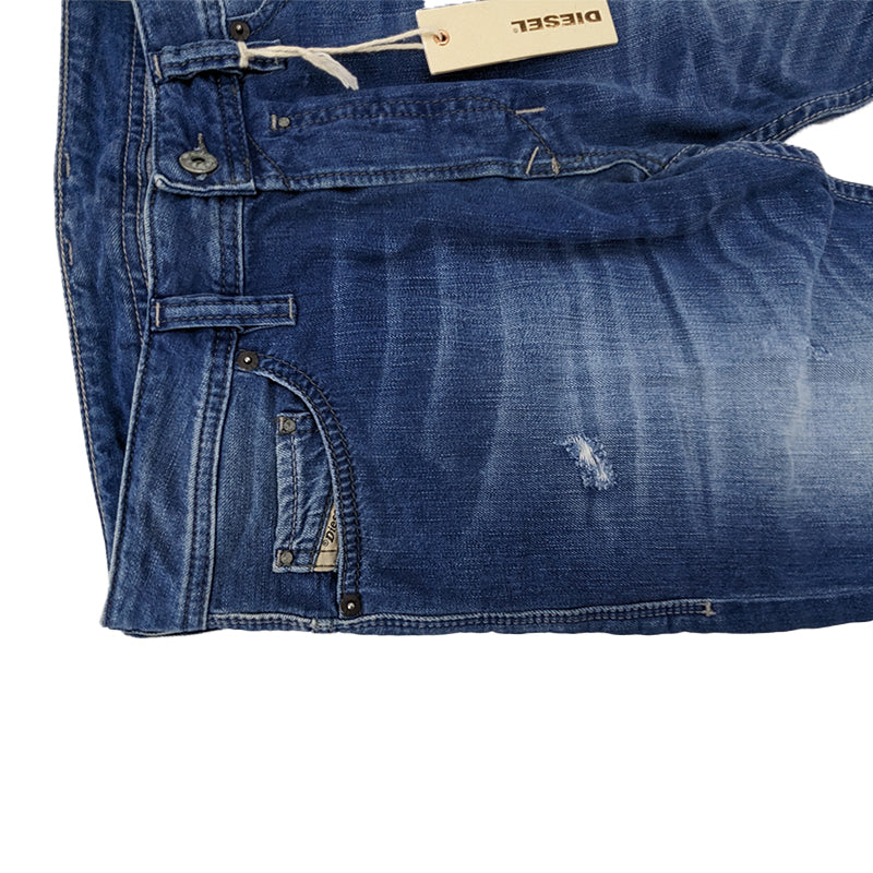 DIESEL SAFADO 0830W Mens Denim Jeans Regular Slim Fit Straight Leg Casual Pants