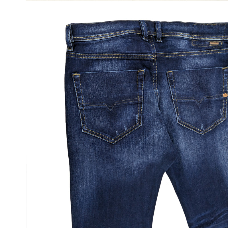 DIESEL TEPPHAR 0860L Mens Denim Jeans Cotton Slim Fit Carrot Leg Stretch Pants