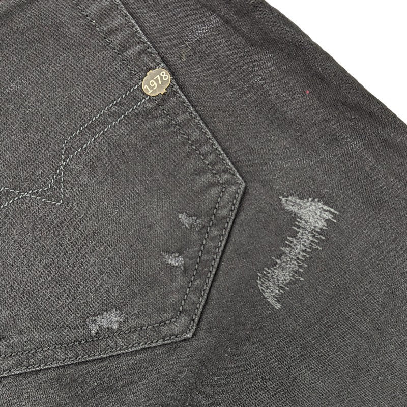 DIESEL THAVAR 0679F Mens Denim Jeans Tapered Leg Slim Fit Cotton Pants Black W34