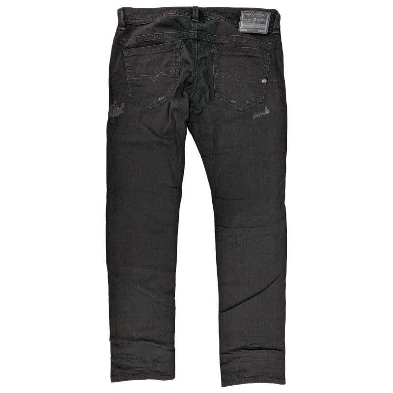 DIESEL THAVAR 0679F Mens Denim Jeans Tapered Leg Slim Fit Cotton Pants Black W34