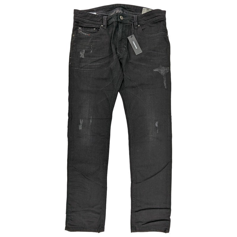 DIESEL THAVAR 0679F Mens Denim Jeans Tapered Leg Slim Fit Cotton Pants Black W34