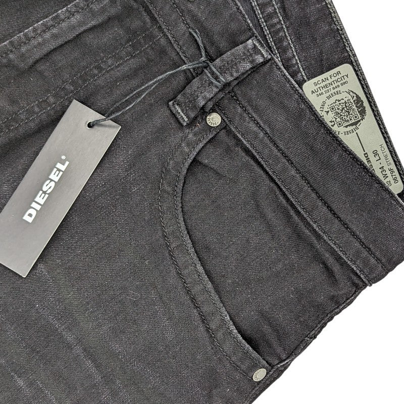 DIESEL THAVAR 0679F Mens Denim Jeans Tapered Leg Slim Fit Cotton Pants Black W34