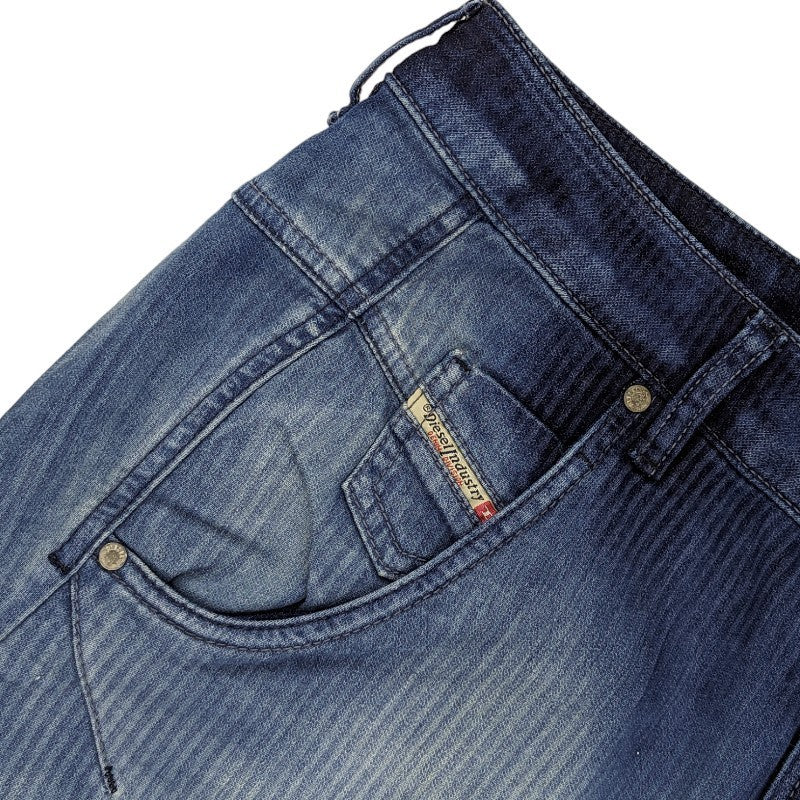 DIESEL FAYZA 00CYQV Womens Denim Jeans Cropped Leg Casual Blue Jogg Pants W32