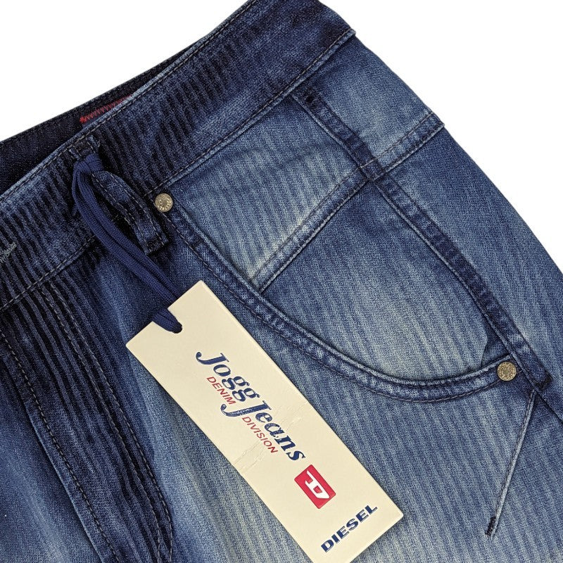 DIESEL FAYZA 00CYQV Womens Denim Jeans Cropped Leg Casual Blue Jogg Pants W32