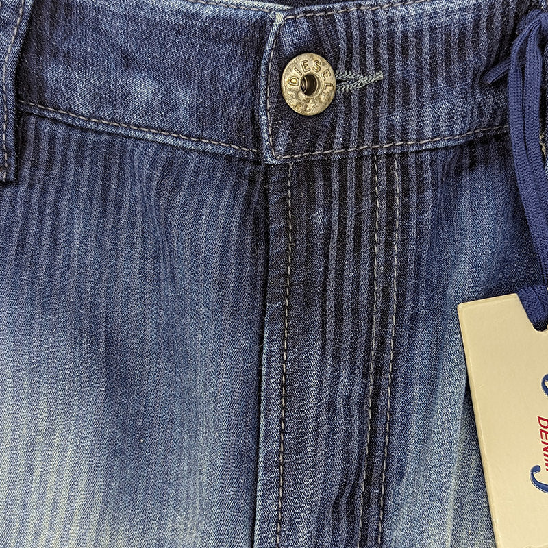 DIESEL FAYZA 00CYQV Womens Denim Jeans Cropped Leg Casual Blue Jogg Pants W32