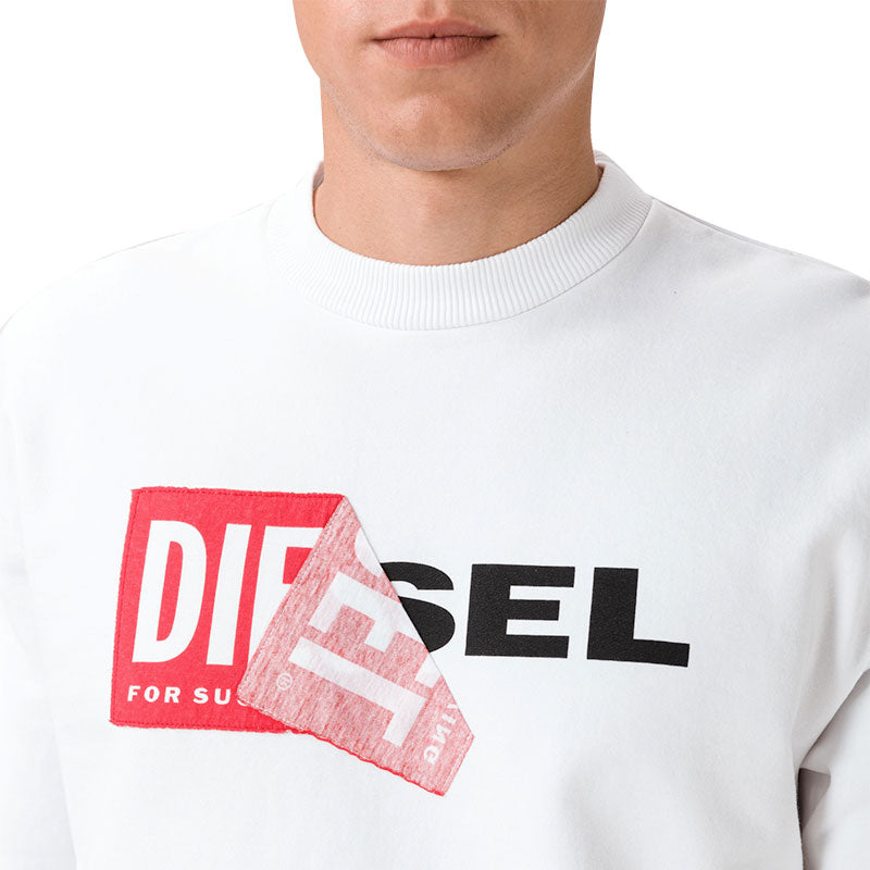 DIESEL S SAMY FELPA Mens Oversized Sweatshirt Long Sleeve Pullover Jumper New L