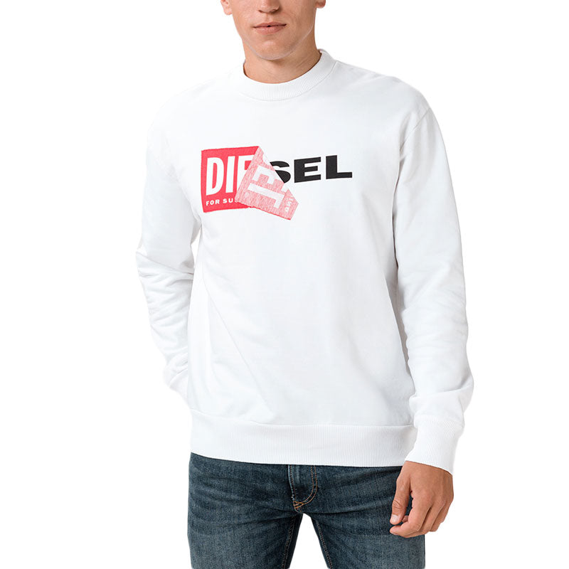 DIESEL S SAMY FELPA Mens Oversized Sweatshirt Long Sleeve Pullover Jumper New L