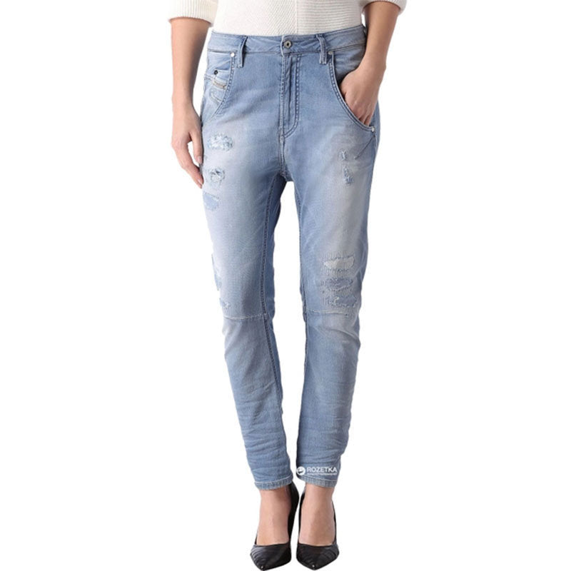 DIESEL FAYZA NE 0673M Womens Denim Jogg Jeans Regular Fit Tapered Leg Stretchy