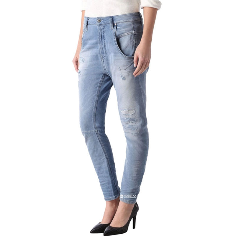 DIESEL FAYZA NE 0673M Womens Denim Jogg Jeans Regular Fit Tapered Leg Stretchy
