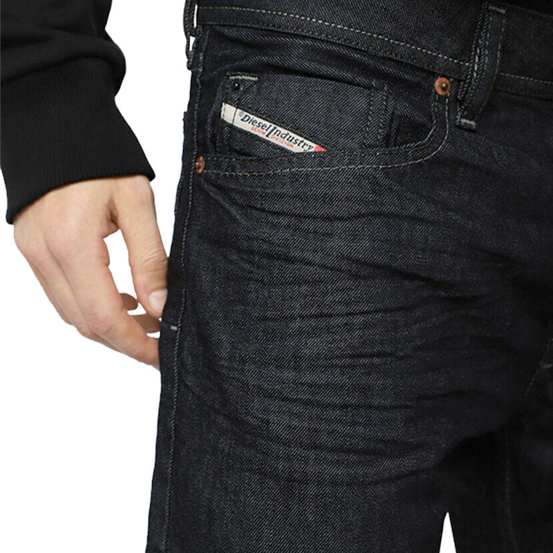 DIESEL WAYKEE 0088Z Mens Denim Jeans Regular Fit Straight Casual Jeans Black NEW