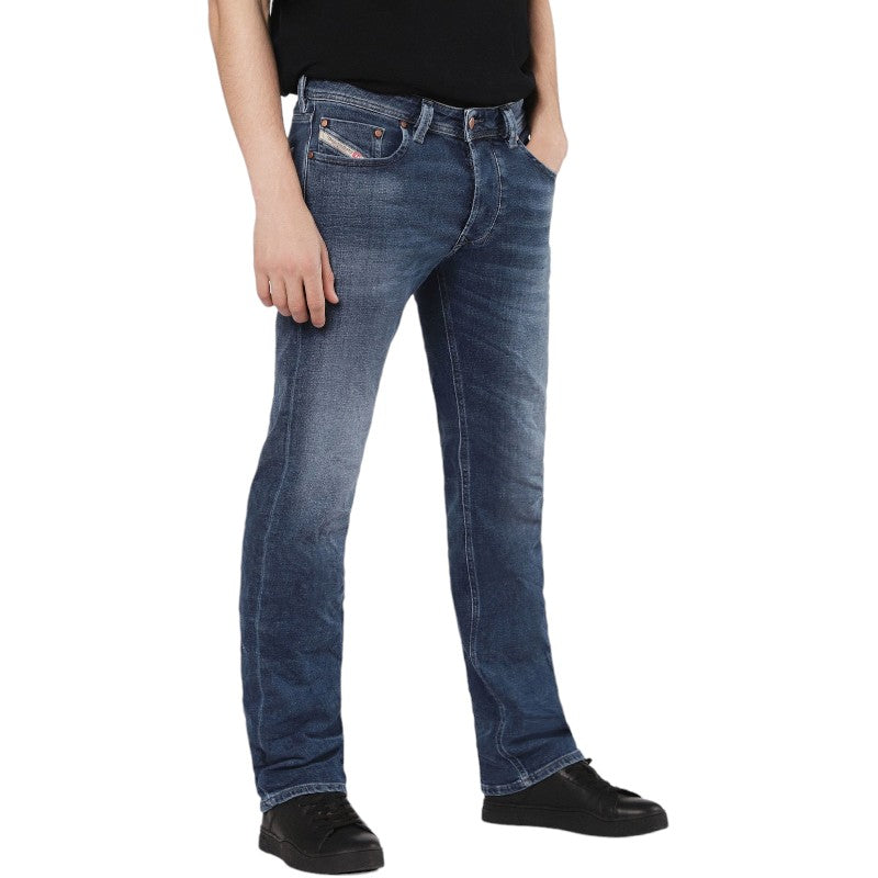 DIESEL LARKEE 084UH Mens Denim Jeans Regular Fit Straight Casual Blue Denim Pant