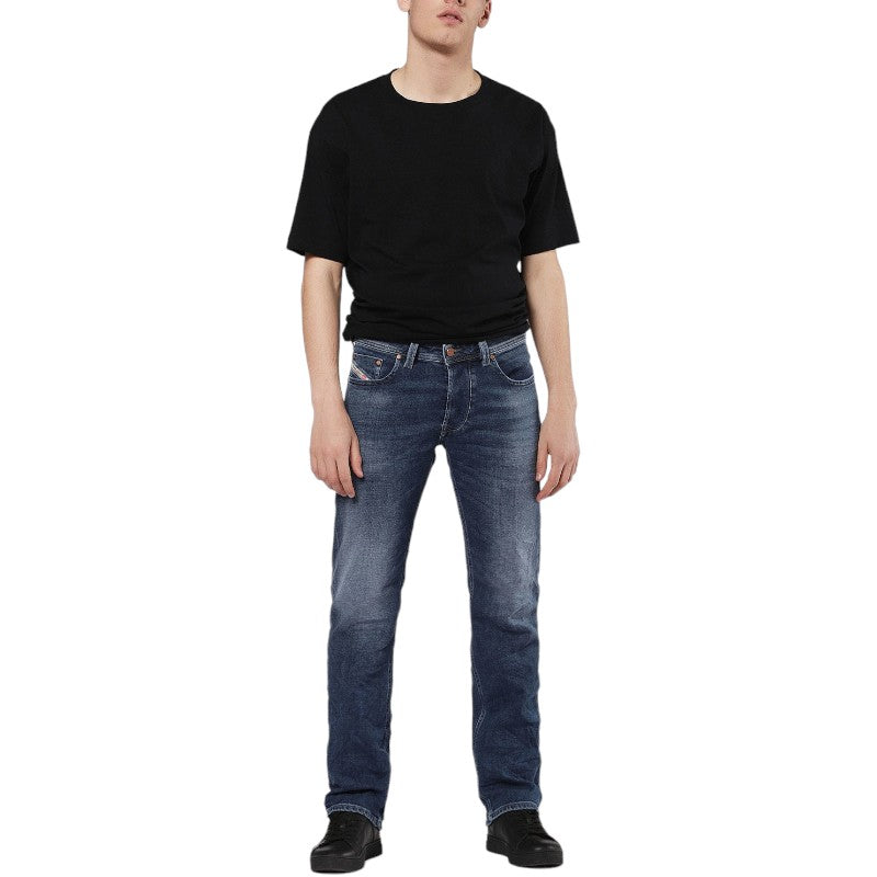 DIESEL LARKEE 084UH Mens Denim Jeans Regular Fit Straight Casual Blue Denim Pant