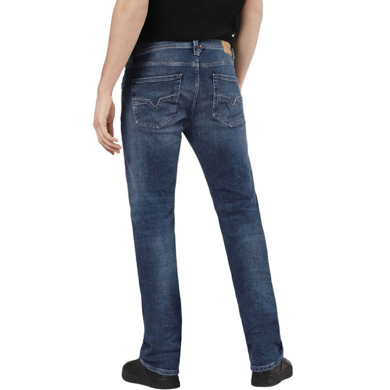 DIESEL LARKEE 084UH Mens Denim Jeans Regular Fit Straight Casual Blue Denim Pant