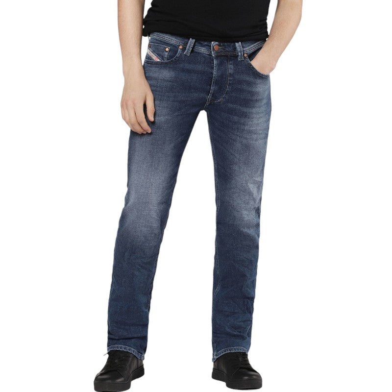 DIESEL LARKEE 084UH Mens Denim Jeans Regular Fit Straight Casual Blue Denim Pant