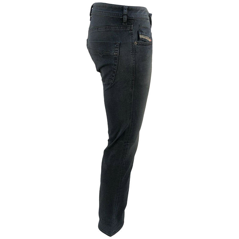 DIESEL AKEE 0681H Mens Denim Jeans Regular Slim Tapered Stretch Dark Blue Pants