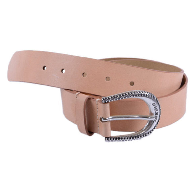 DIESEL B TEXA Womens Genuine Cow Leather Belt Buckle Waist Casual 85 CM Brown