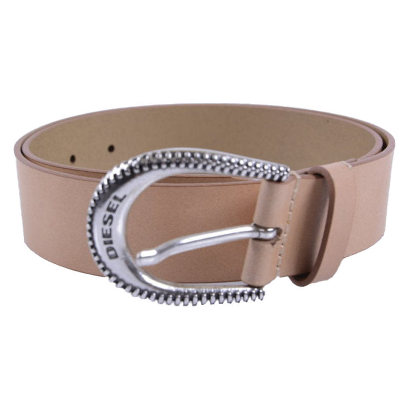 DIESEL B TEXA Womens Genuine Cow Leather Belt Buckle Waist Casual 85 CM Brown