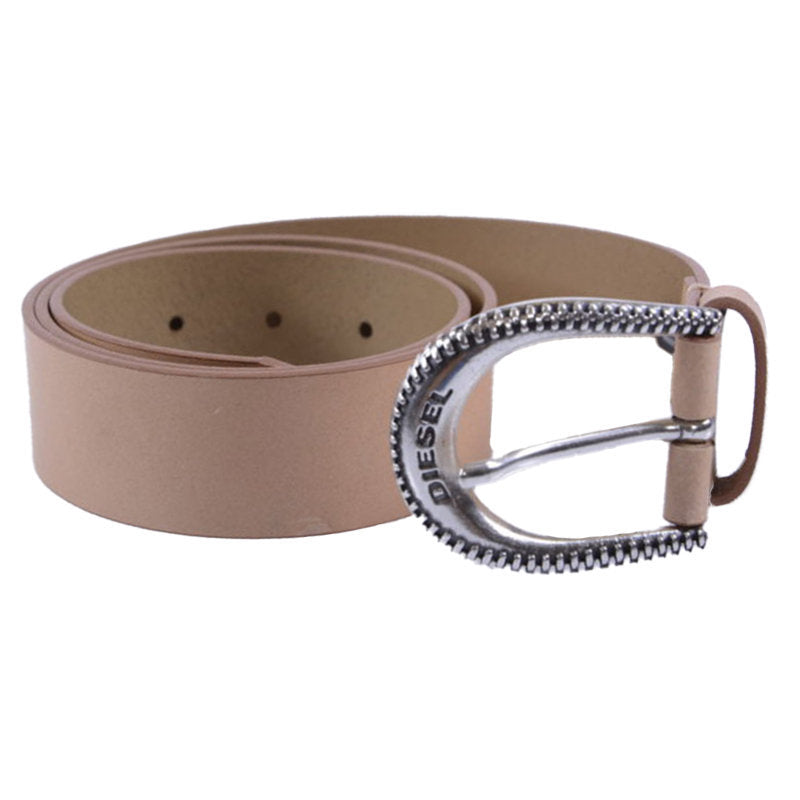 DIESEL B TEXA Womens Genuine Cow Leather Belt Buckle Waist Casual 85 CM Brown
