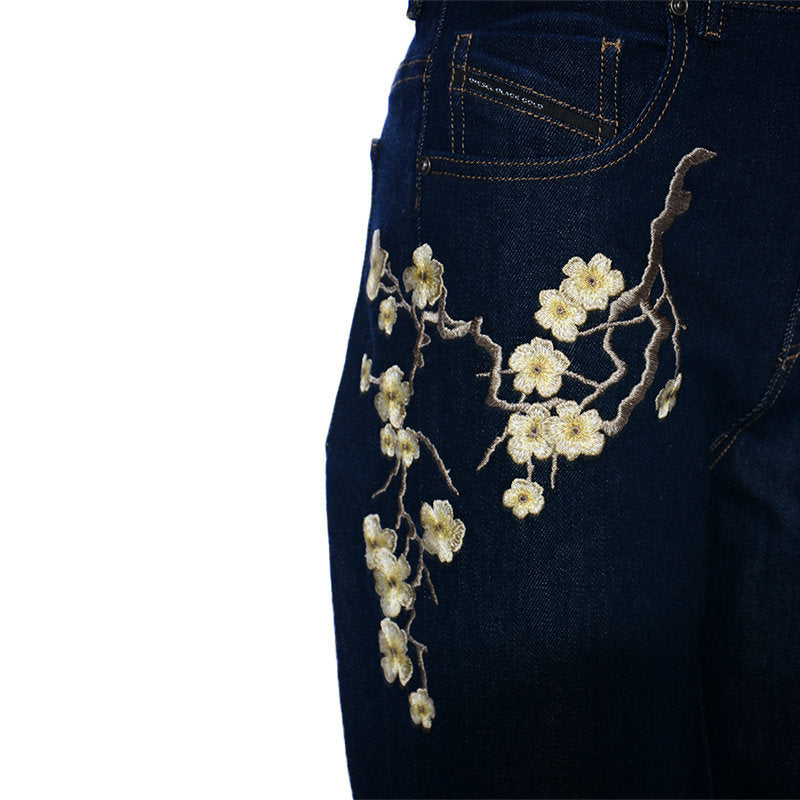 DIESEL BLACK GOLD TYPE 1799 BG8YL Womens Denim Jeans Embroidery Blue Pant Italy