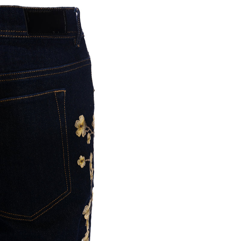 DIESEL BLACK GOLD TYPE 1799 BG8YL Womens Denim Jeans Embroidery Blue Pant Italy