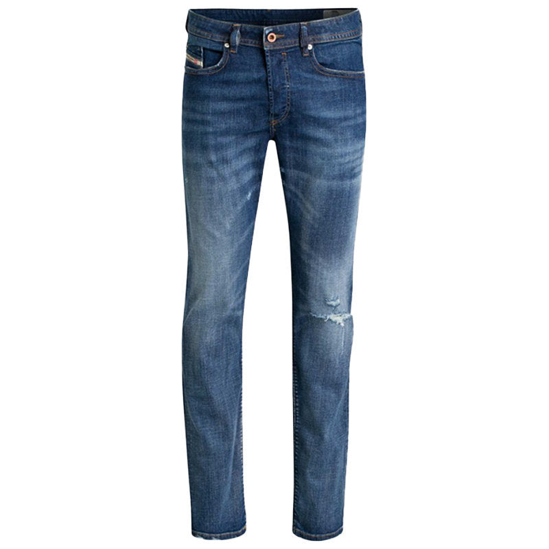 DIESEL BUSTER R4TW8 Mens Denim Jeans Regular Slim Fit Tapered Distressed Ripped