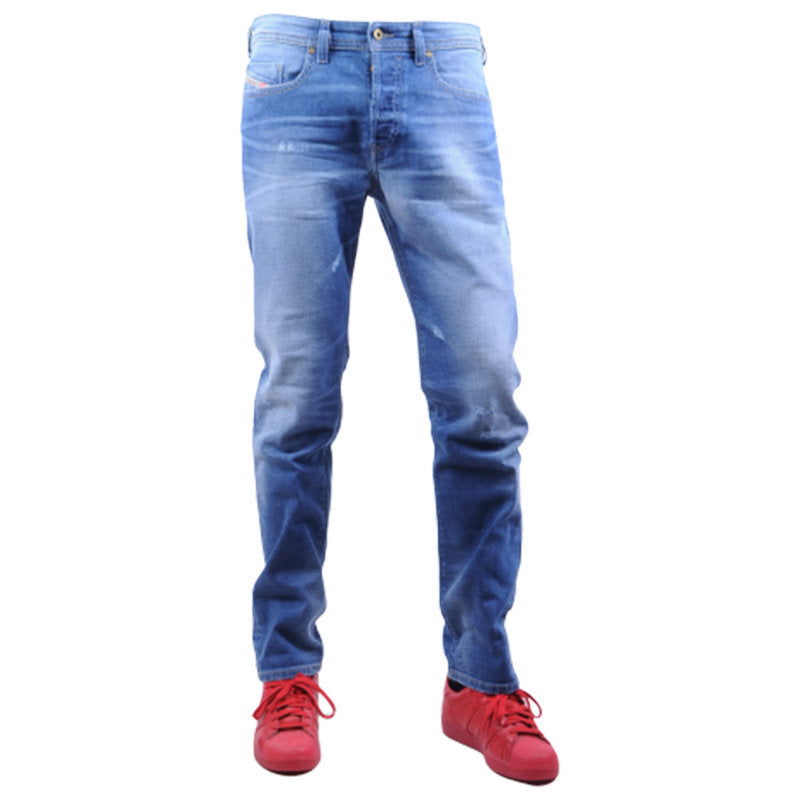 DIESEL BUSTER R60F8 Mens Denim Jeans Regular Slim Tapered Distress Casual Pants