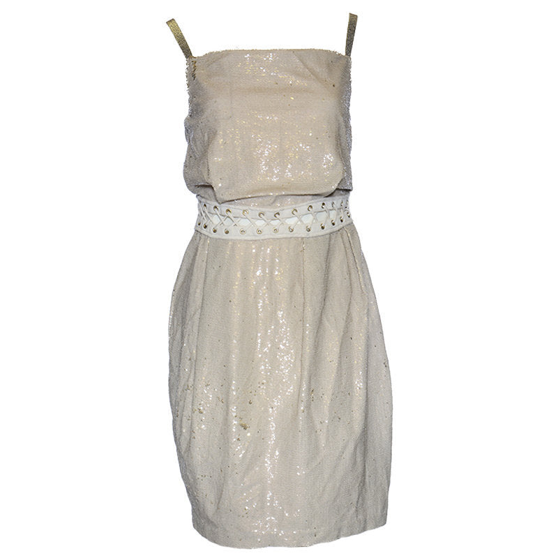 DIESEL D BOOKIE Womens Dress Sleeveless Midi Shiny Summer Party Wear Pink Dress