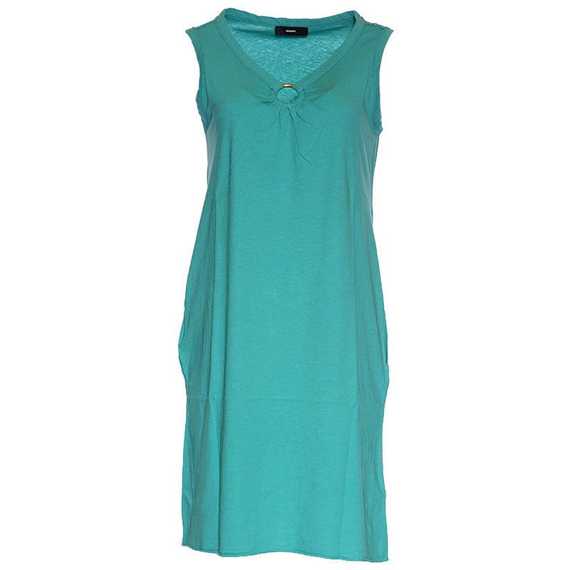 DIESEL D ISBEL Womens Dress Plain Sleeveless Green Summer Casual And Party Wears