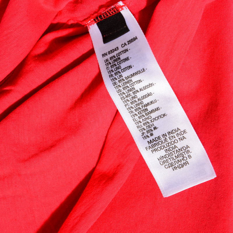 DIESEL D ISBEL Womens Dress Oversized Plain Sleeveless Summer Party Wear Red Top