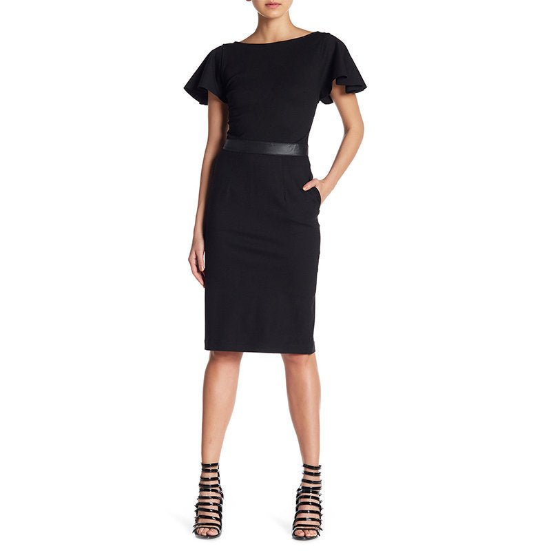 DIESEL D SONAL Womens Cut Out Detail Dress Ladies Round Neck Short Sleeve Dress