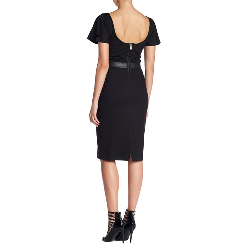 DIESEL D SONAL Womens Cut Out Detail Dress Ladies Round Neck Short Sleeve Dress