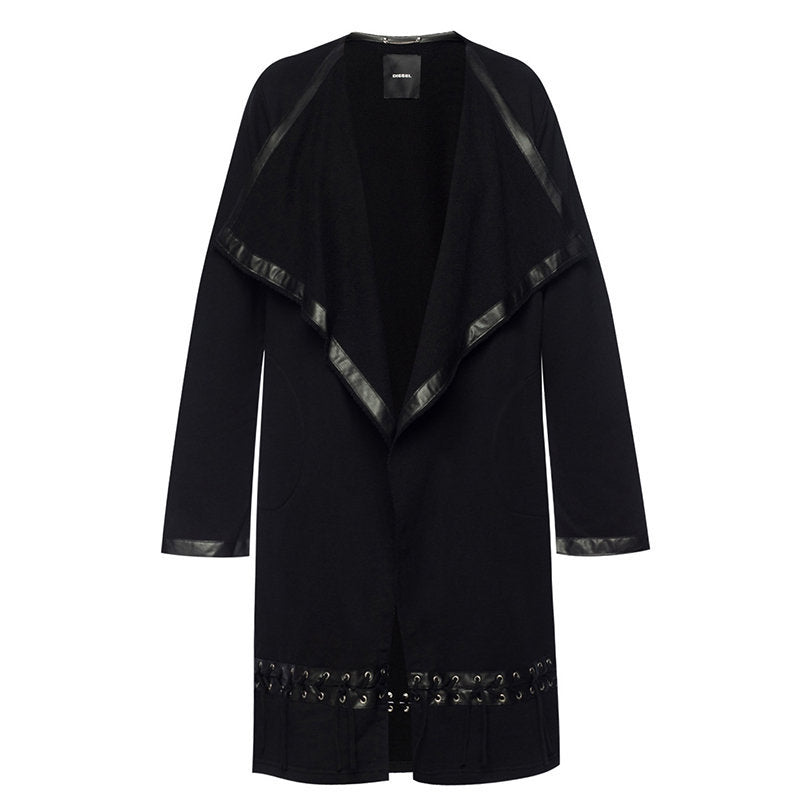 DIESEL G GLAM 900 Womens Trench Coat Virgin Wool Jacket Single Breasted Overcoat