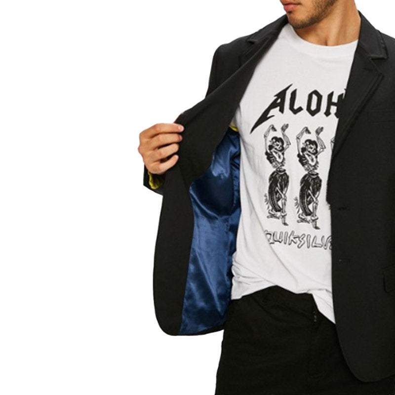 DIESEL J VEGAS Mens Blazer 2X Button Slim Fit Casual Single Breasted Coat Black