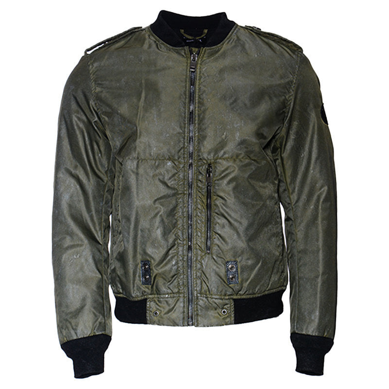 DIESEL J ZEALAND Mens Bomber Jacket Padded Quilted Winter Outwear Casual Coat