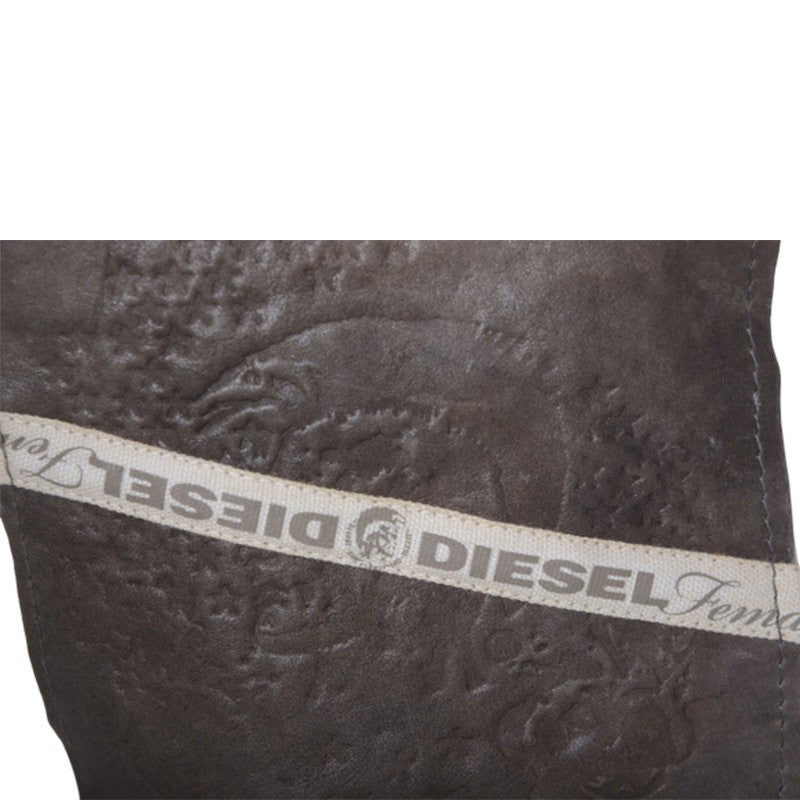 DIESEL L LAMBRUS Womens Biker Jacket Leather Slim Fit Coat Outwear Ladies Tops