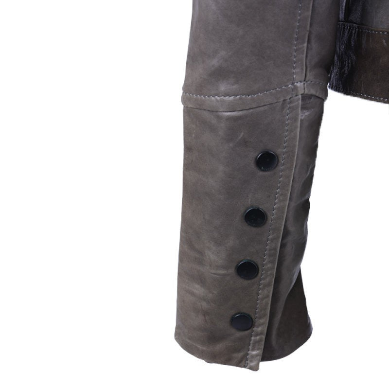 DIESEL L LAMBRUS Womens Biker Jacket Leather Slim Fit Coat Outwear Ladies Tops