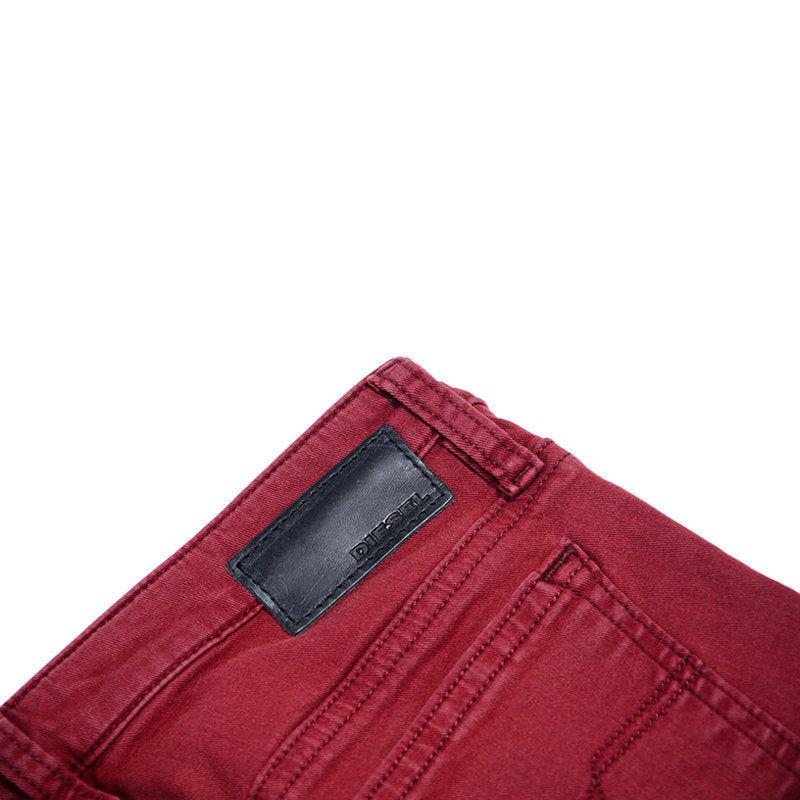 DIESEL SKINZEE C84BZ Womens Denim Jeans Super Slim Trousers Casual Maroon Pant
