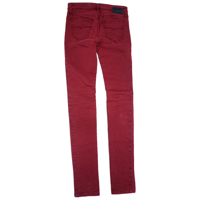 DIESEL SKINZEE C84BZ Womens Denim Jeans Super Slim Trousers Casual Maroon Pant