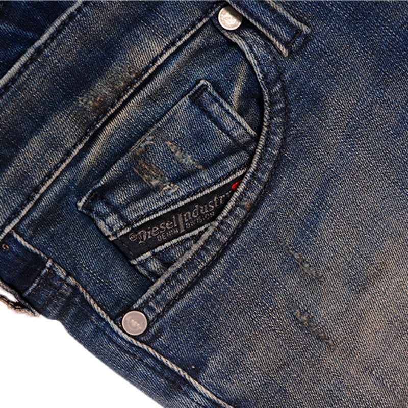 DIESEL SKINZEE LOW S R70X8 Womens Denim Jeans Casual Pant Slim Fit Blue Trouser