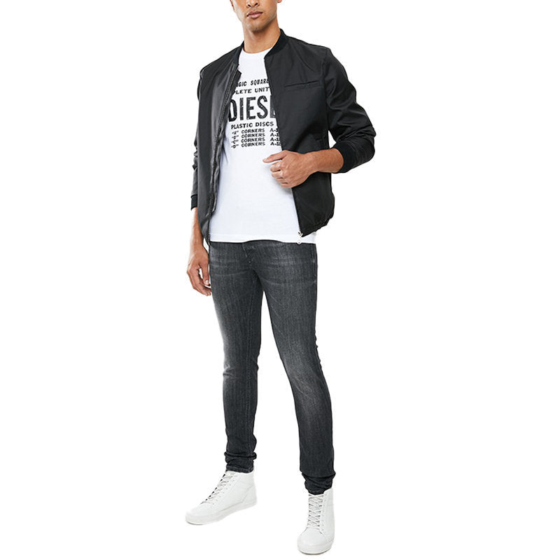 DIESEL T DIEGO B6 Mens T Shirt Crew Neck Short Sleeve Casual Cotton Tee White