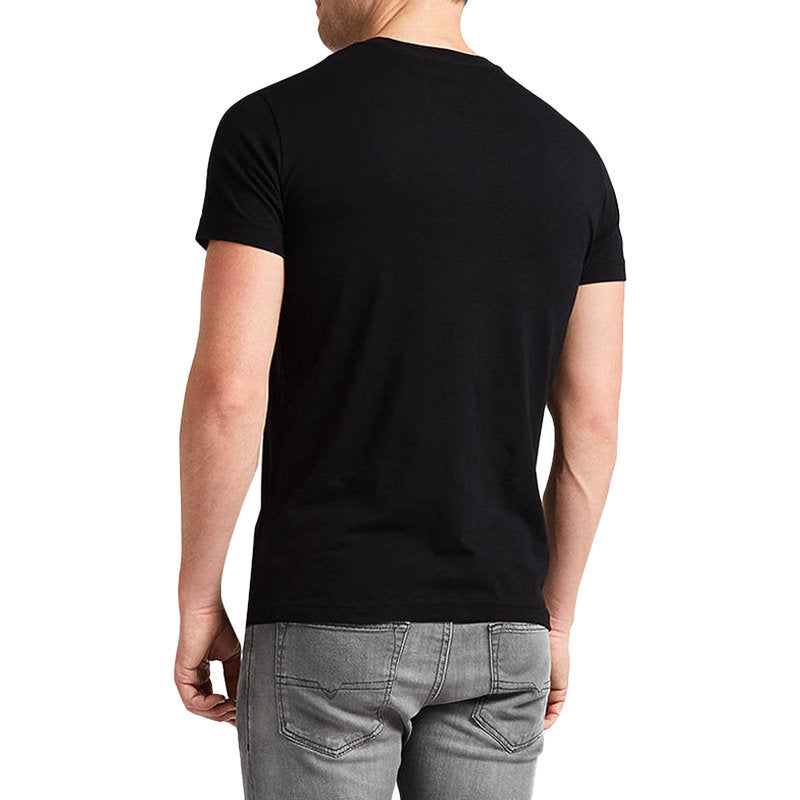 DIESEL T DIEGO QA Mens T-Shirt Short Sleeve Crew Neck Slim Fit Casual Black Tee