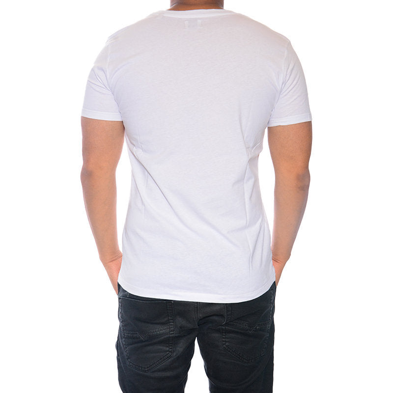 DIESEL T FEDDO Mens T Shirt Crew Neck Short Sleeve Cotton White Mohawk Print Tee