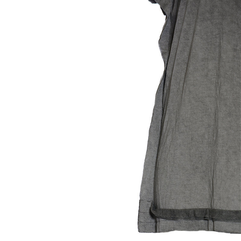 DIESEL T SAVAH A Womens Long Top Crew neck Short Sleeve Rayon Viscose Grey Dress