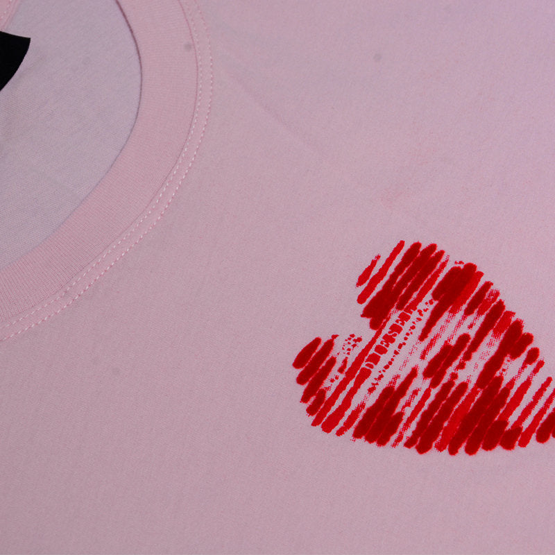 DIESEL T SILY C Womens T-Shirt Crew Neck Short Sleeve Top Casual Summer Pink Tee