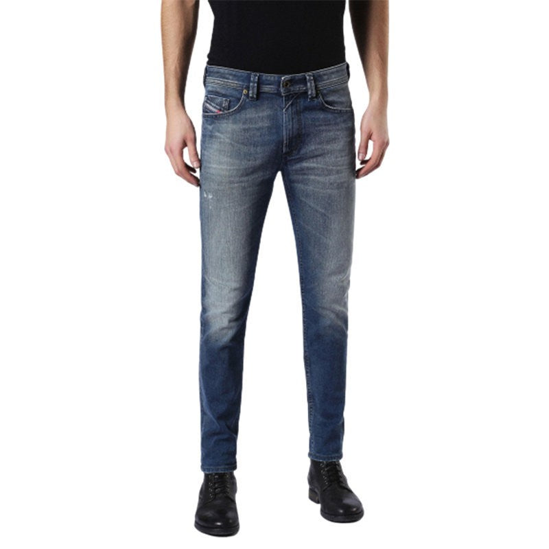 DIESEL THOMMER 084EA Mens Denim Jeans Stretch Slim Fit Skinny Lyocell Blue Pants
